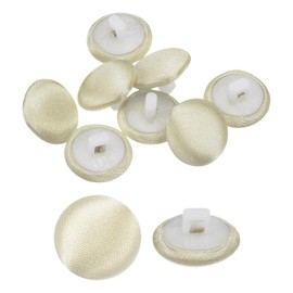 HARFINGTON 10 botones de satén de 0.5 pulgadas (12.5 mm) con botones de esmoquin redondos cubiertos de satén liso con botones de tela para novia, vestido de boda, blusa, trajes de bricolaje, color