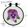Bucilla, Pretty Pansy, Stamped Embroidery Kit, Includes 3" Hoop, Floss,