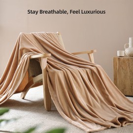 Fleece Blanket Queen Size - Soft Plush Fluffy Fuzzy Throw Blanket for Couch Bed Sofa - Luxury Lightweight Warm Microfiber Flannel Blanket All Season Use for Home Travel Camping, 90x90 inches