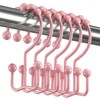 Titanker Shower Curtain Hooks Rings, Rust-Resistant Metal Double Glide Shower