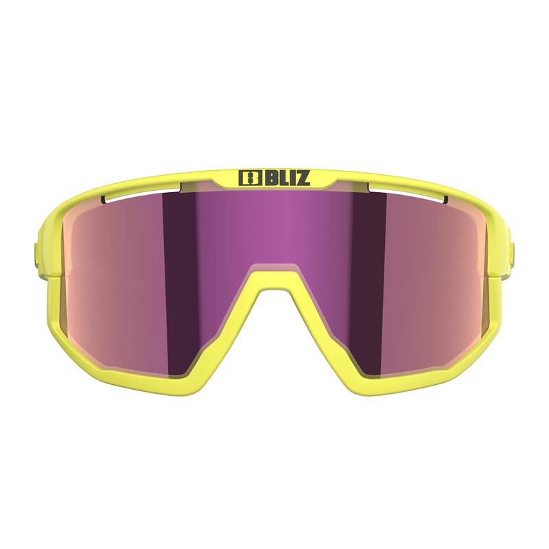 Bliz Fusion Sports Glasses Matt Neon Yellow Brown Purple