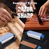 Wanttik Knife Sharpening Stone, 3 Sides Grit 400/1000/5000, Whetstone Knife