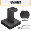 HITSLAM Towel Hooks for Bathroom Wall Mounted, Black Bathroom Hooks,