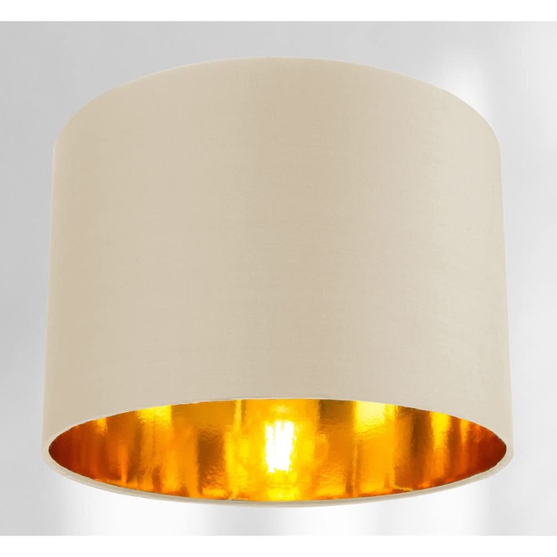 Contemporary and Chic Soft Cream Cotton 10" Table or Pendant