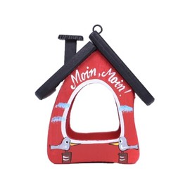 Bird Feeder - Bird Feeder for Hanging - With Style, Help and Feed Wild Birds (Moin, Moin/Red)