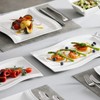 MALACASA Plates and Bowls Sets, 26-Piece Porcelain Dinnerware Sets for