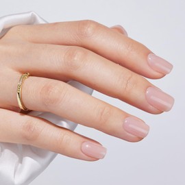 S.T. Friends Press On Nails - Press on Nails Short Square,Glue On Nails for Women Gift, Reusable Stick On Nails in 16 Sizes - 32 Fake Nails Kit