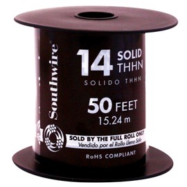 SOUTHWIRE COMPANY LL 11580841 Wire Thhn 14 Ga 600 V, 50 ', White