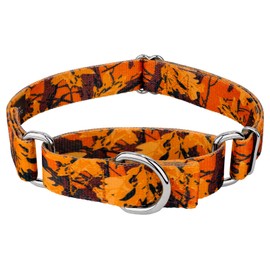 Country Brook Petz - Orange Sunset Camo Martingale Dog Collar - Camouflage Collection Featuring Rugged Designs (1 Inch, Large)