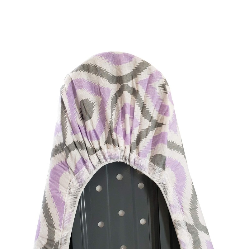 HOMZ Standard Width Ironing Board Cover and Pad, Purple/Grey/White Moroccan