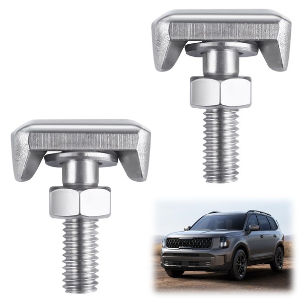 LEONTOOL Batterieklemme T-Bolzen-Set 2 Stück Batteriekabelspanner für Autobatterie aus Edelstahl