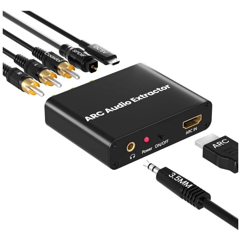 Convertidor Hdmi Arc Extractor Audio Optico Coaxial Rca 5.1