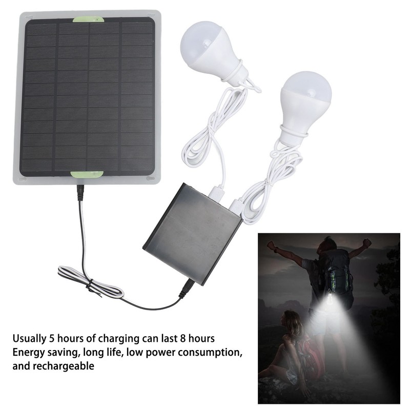 Solar Light Bulbs Outside Portable Outdoor Rechargeable LED Tent Waterproof