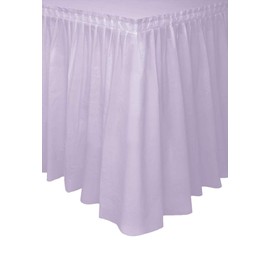 14ft Lavender Plastic Table Skirt