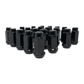 C8 Corvette Bulge Acorn Wheel Lug Nuts 19mm - 14 x 1.5-1.90 Long - Complete Set of 20 for 2020-2025 Corvettes (Black)