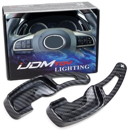 iJDMTOY Twill-Weave Carbon Fiber Pattern/Style Larger Paddle Shifter Extensions Compatible with Lexus 2013-2020 GS350 GS460 GS450h, 2016-2022 RX350 RX450 RX450h