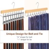 TOPIA HANGER 2 in 1 Belt Tie Hanger for Closet