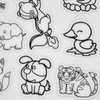 8 Pieces Shrink Wrap Pattern Plastic Art Sheets Cute Animal