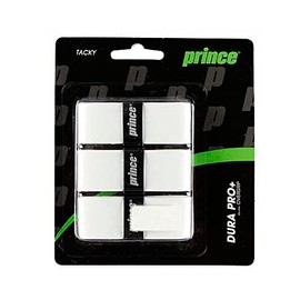 Prince Overgrip Dura Pro Plus Set of 3 Grips, Overgrip Dura Pro Plus 3er, Weiß, Standard White