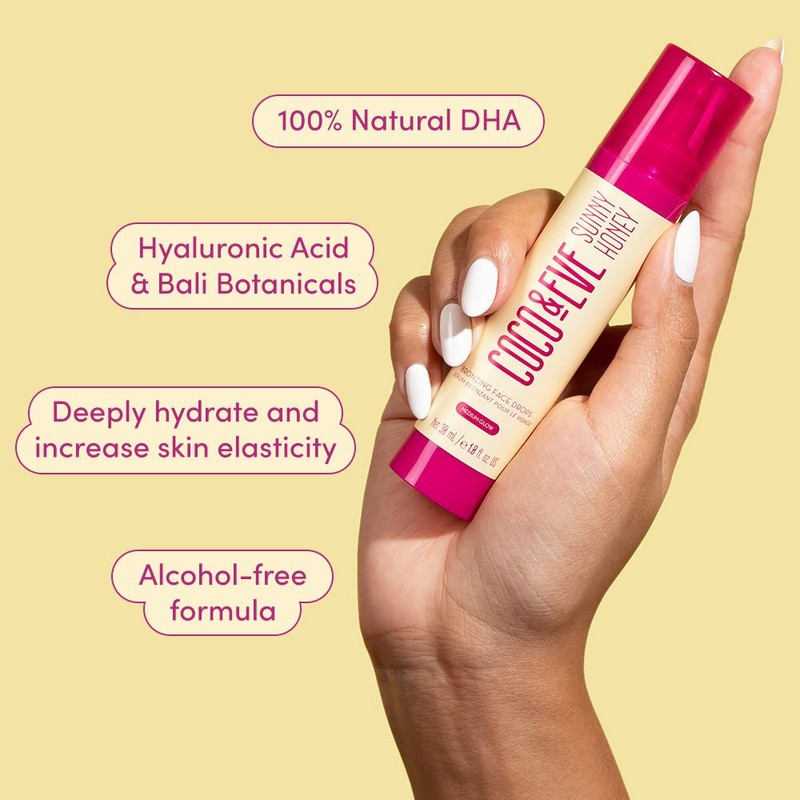 Coco & Eve Sunny Honey Bronzing Face Drops 30ml, C&E