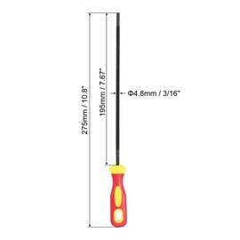 PATIKIL Chainsaw Chain Sharpening File, 4 Pack 3/16-Inch (4.8 Mm) Round Chain Saw Sharpener File with Plastic Handle for Chainsaw, Red Yellow