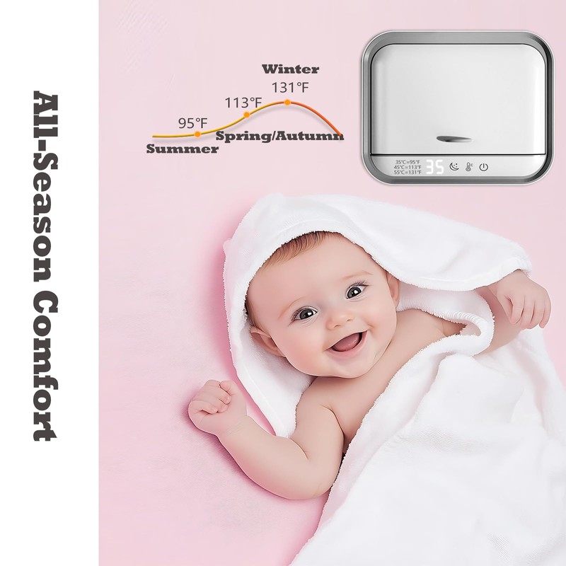 jjojcll Wipe Warmer,Baby Wipe Warmer Dispenser,Large Capacity Wipe Holder Box