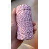 Twine String,328 Feet White Pink Twine Bakers String Craft Making