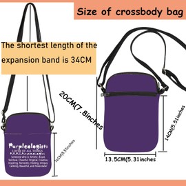 TSOTMO Purple Crossbody Purses Bag Lover of All Things Purple Gift Purple Messenger Bag for Purple Lovers (Purple Cross)