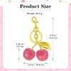 Gorgeous Cherry Bag Charm Set - Gold & Silver Keychain