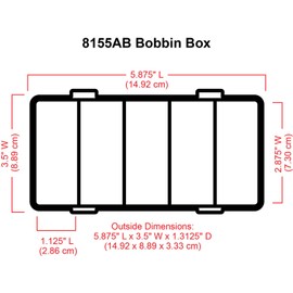 ArtBin ArtBin 8155AB Sew-Lutions Bobbin Box, Sewing Bobbin Organizer, [1] Plastic Storage Case, Clear