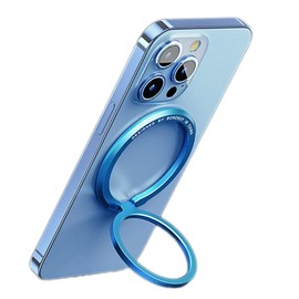 Removable Magnetic Phone Ring Holder for MagSafe Phone Grip Finger Holder Stronger Magnet for MagSafe Finger Grip Kickstand Cell Phone Accessories (Blue)