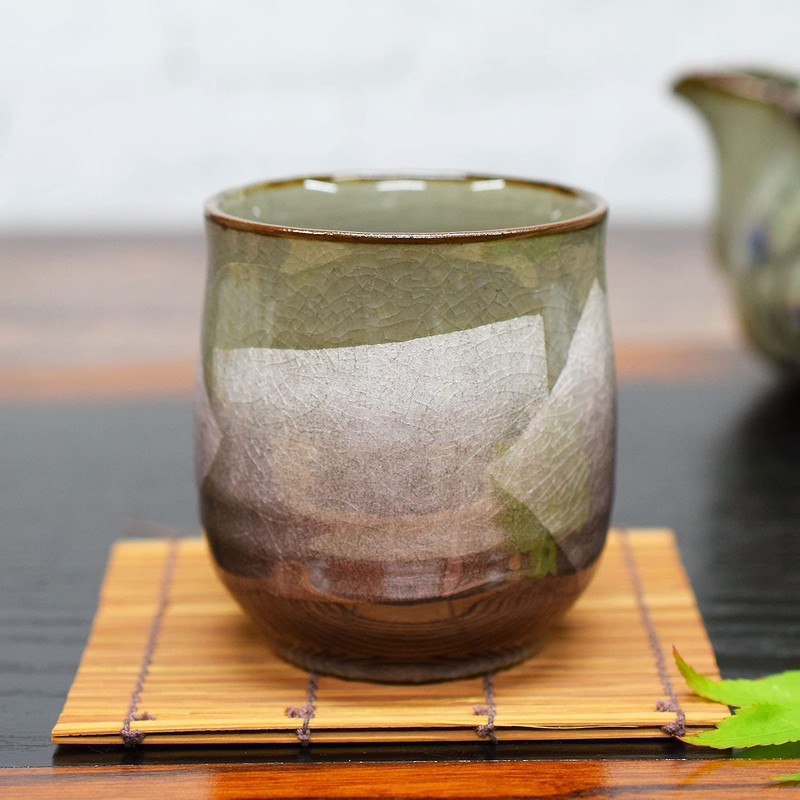 Waza no Kura Kutani Ware Teacup, Silver Color, Purple, Ceramic,
