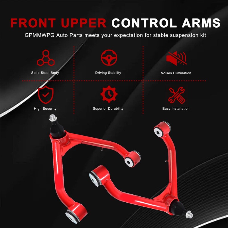 GPMMWPG 2-4" Lift Front Upper Control Arms Compatible with 1999-2006