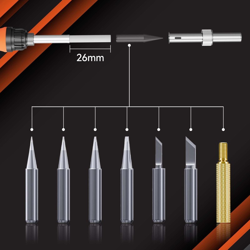 DACKZZM Soldering Iron Kit,90W LED Digital Temperature Controlled Soldering