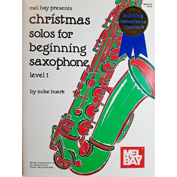 Mel Bay, "Christmas Solos For Beginning Alto Sax", Level 1,