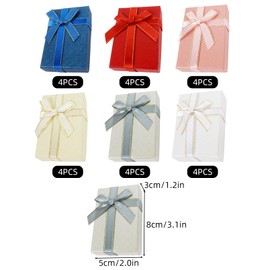 Nwvuop 24 Pack Jewellery Gift Box Bulk, Assorted Colors Necklace Earring Gift Box Cardboard Small Gift Boxes for Jewellery Display/Packaging