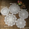 MINDPLUS Set of 5 Hand Crochet Doilies Cotton Crocheted Lace