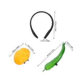 DECHOUS 2pcs Funny Vegetable Headbands with Chili Pepper Elastic Soft Hairbands for Women Makeup Face Wash Party Accessories Playful Durable Hairwear