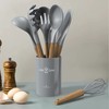 Silicone Kitchen Cooking Utensil Set, 9Pcs Kitchen Utensils Spatula Set