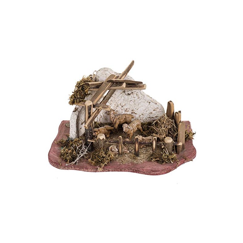 Holyart Sheepfold Fontanini Nativity Scene 12 cm