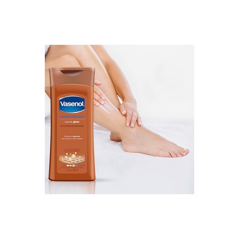 VASENOL Crema Corporal Humectación Total Cocoa Glow 400 ml
