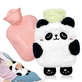 Children's Hot Water Bottle, Hot Water Bottle with Hand Warmer Cover, 0.4 Litre Children's Hot Water Bottle, Hot Water Bottle for Hands, Foot, Body Warm, Removable and Washable Hot Water Bottle, Best