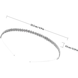 Hemoton Diadema Con Diamantes De Imitación Para Mujer Banda De Cabello Plateada Ligera Elegante Accesorio De Peinado Para Boda Fiesta Y Uso Diario