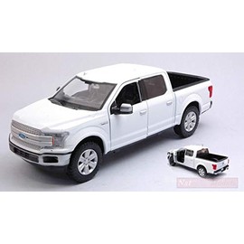 MotorMax SCALE MODEL COMPATIBLE with FORD F-150 LARIAT CREW CAB 2019 WHITE 1:27 MTM79363W