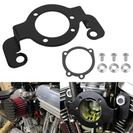 LOOBOR Air Cleaner Filter Support Carb Support Bracket Replacement For Harley Sportster XL 1988-2006 (Black)