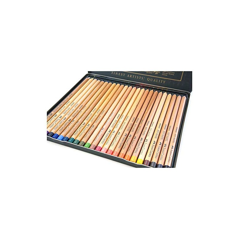 Pastelpotlood Faber-Castell Pitt metalen etui a 24 stuks