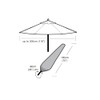 Garland Large Parasol Cover - Silver Grade (W1448)