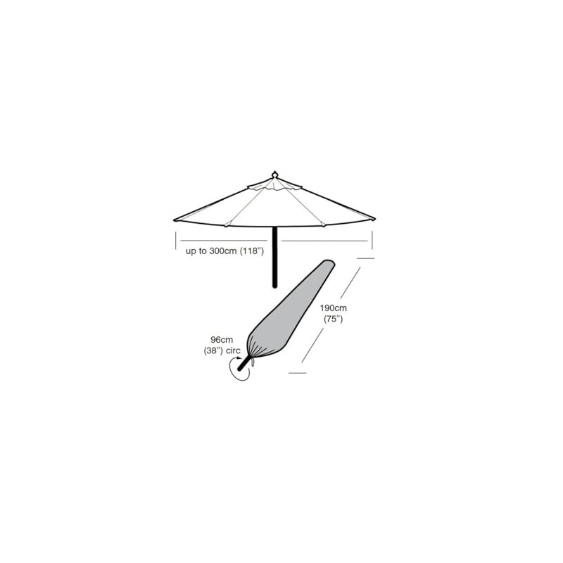Garland Large Parasol Cover - Silver Grade (W1448)