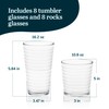 Libbey Hoops Tumbler and Rock Glass Set, Two Sized Nostalgic