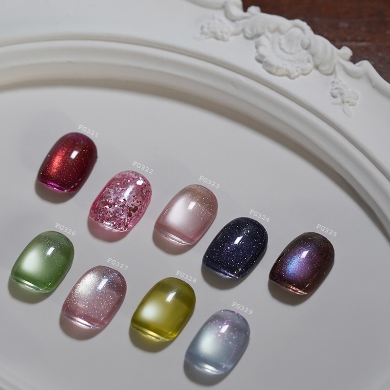 From the Nail Memory Box Magnetic Glitter Gel 9 Piece